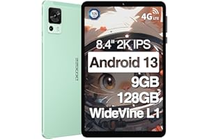 DOOGEE T20 Mini Tablet, Tablet 8 Pollici, 9GB RAM + 128GB ROM/1TB, Tablet Android 13, Schermo 1920x1200 FHD+ e Batteria da 5060mAh, Tablet 4G LTE e WiFi 2.4G/5G Certificato TÜV, Tablet Con SIM, Verde