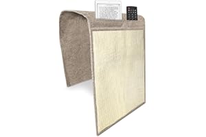 Navaris Tapis griffoir pour Chats - Protection canapé Meuble Sol - Tapis en sisal et Lin 128 x 45 cm avec Compartiments - Adapté pour Chaton Chien