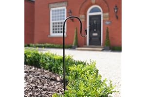 Festive Lights - Crochet de fourche de berger de 51 cm ou 71 cm pour accrocher des lampes de jardin, des lanternes, des guirlandes lumineuses - Piquet en métal durable, délimitation extérieure
