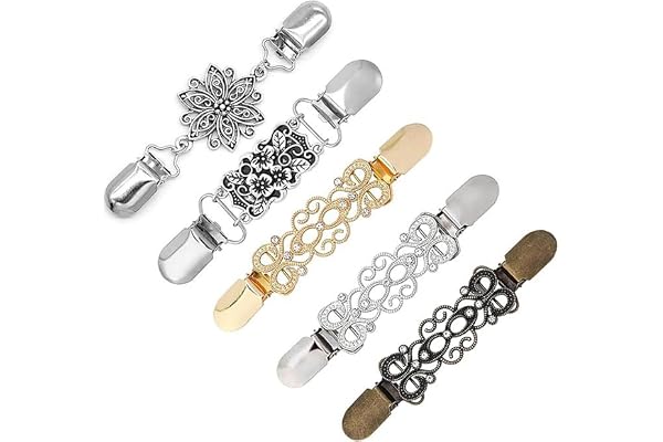 Cinch Clip Set - Vintage midjedragare, tillbehör till cardigan, justerbar klänningsklämma