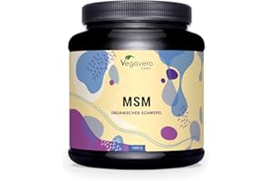 MSM Vegavero® Poudre | 1 Kg Méthylsulfonylméthane Pur à 99,9% | Sans Additifs & VEGAN | Formation de Collagène | Testé en Laboratoire | Format Sachet ou Boîte