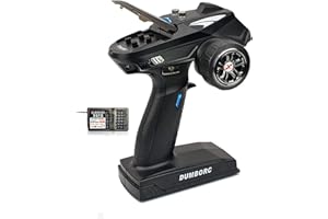 AWKAQUN Trasmettitore RC X6 2,4 Ghz 6 canali con X6FG Giroscopio ricevitore Allarme di bassa potenza e protezioni fuori controllo Telecomando per auto/barca/serbatoio Modalità mista Telecomando