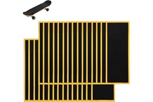 Sinbana 30pcs PRO Ruban de Poigne Fingerboard, 110x38mm Bande en Mousse Antidérapante pour Fingerboard Skateboards Autocollants Adhésifs Forts Bande en Mousse pour Jeux Skateboard Miniature (Noir)