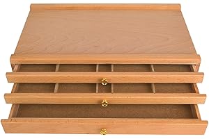 EVTSCAN 3-lagiges Zeichenwerkzeug-Werkzeugkasten, Aufbewahrungsbox für Pigmentmalerei-Zubehör, Künstlerbedarf, 15 Fächer, für Pastellkreide, Bleistifte, Marker