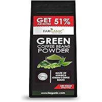 Farganic Green Coffee Beans powder -Made of Arabica Coffee Beans 340 Gram (Pack of 1)