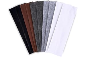 XOYTN 10Pcs Plain Stretchy Headbands, Soft Fashion Elastic Head Bands Breathable Jersey Fabric Women Hairbands Sweatbands for Workout Yoga Running Sport