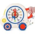 TERRIFI Early Learning Musical Toys Teaching Clock Toy for Kids, Time Number Puzzle Learning Toy Teaching Clocks, Suitable for 1 2 3 Year Old Boys Girls