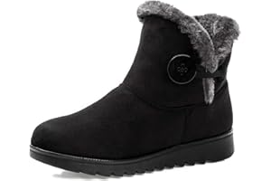 Vunavueya Damen Winterstiefel Warm gefütterte Winterschuhe Schneestiefel Winter Schlupfstiefel Kurzschaft Stiefel Boots Schuhe 35-41.5