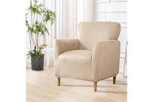 ‎SHANNA SHANNA Bankett Samt Sesselbezüge: Moderne Luxus 1Stück Stuhlhussen Waschbarer Jacquard Weicher Sesselbezug, für Hundehaustier (Greige)