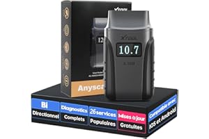 XTOOL A30M OBD2 Valise Diagnostic Auto BT, Lecteur OBD2 Diagnostic Voiture Français, 26+ Réinitialisations, Test Actif, Outil de Diagnostic Automobile Tous Systèmes, FCA/CANFD, Mises à Jour à Vie