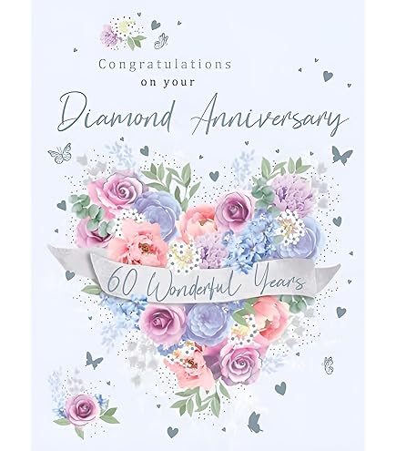 Pzazz Beautful Damond Annversary Congratulatons Card From The - View #2