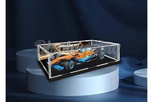 DK DISPLAYKING Acrylic Display case for LEGO® McLaren Formula 1 Race Car 42141 (Lego Set is not Included) (With theme background)