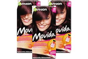 Garnier Movida Tinta per capelli, senza ammoniaca, 40 Viola (Dunkle Kirsche), Pacco da 3
