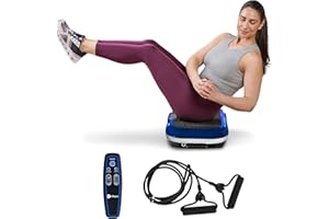 LifePro Waver Vibration Plate Exercise Machine for Full Body Workout, 99 Speed Levels, Resistance Bands, Remote, Home Fitness and Weight Loss Platform