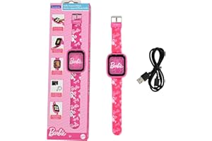Lexibook, Barbie, Selfie-Kamera-Uhr, HD-Touchscreen, 720p-Kamera, MP3-Player, Eingebauter Lautsprecher, Diktiergerät, Schrittzähler, 5 Spiele, Rosa, DMW070BB