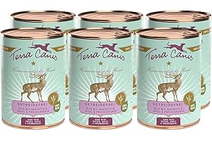 Terra Canis Selvaggina, patata, mela & mirtillo rosso - Alimento umido Grain-Free, 6x400g I Alimento premium per cani con ingredienti di autentica qualità human-grade al 100% I ipoallergenico