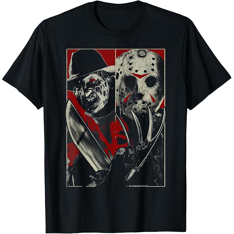 FRUIT OF THE LOOM Freddy vs Jason Tシャツ Freddy vs Jason Face Off T-Shirt : Amazon.de: Fashion