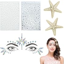 Set Completo Accessori Sirena: Cerchietto Glitter, Tatuaggi Viso E Gel Scintillante Per Carnevale E Feste A Tema