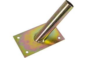 ADGO Uchwyt na Flagę do Flagi Pojedynczy, Uchwyt Ścienny na Ścianę Dom do Powieszenia Masztu Kij Flagę Transparent, Metalowy Ocynkowany Stabilny Złoty Antykorozyjny, 1 sztuka