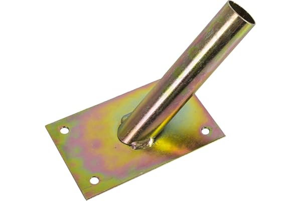 ADGO Support de Drapeau Unique, Montage Mural pour Accrocher la Bannière de Mât, Métal Galvanisé or Stable Anti-corrosion, 1 Pièce