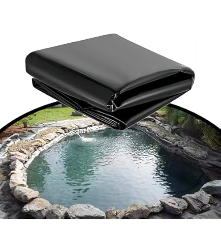 Bâche De Bassin De Jardin - Revêtement De Protection HDPE Pour étang, Ruisseau, Fontaine Et Bassin à Poissons - 2x3m (6.6x9.9ft) - Noir Durable