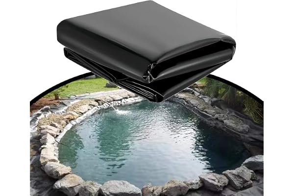 Ddasam 6x10m Bache Bassin, Bâche D'étang,Bache Bassin,Bâche pour Étang,Revêtement de Bassin en Caoutchouc, Étang Liner,Bâche Liner pour Bassin,pour Bassin Koi, Cascades d'eau, Baies