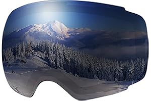 OutdoorMaster Soczewki zamienne Ski Goggles PRO – ponad 20 różnych kolorów (czarna spolaryzowana soczewka VLT 9% z bezpłatną torbą transportową)