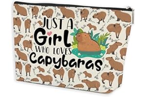 ONPERPOE Kosmetiktasche für Mädchen Capybara Schminktasche Makeup Tasche mit Reißverschluss für Freundin Capybara Geschenke Für Geburtstage Tragbar Kulturtasche Damen für Reise Alltagsleben niedlich