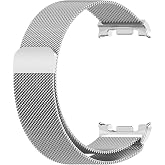 EWEC Samsung Galaxy Watch 9 / Watch 8 (40mm/44mm) ve Watch 8 Classic (46mm) Uyumlu Premium Paslanmaz &Ccedil;elik Hasır &Ouml;rg&uuml; Saat Ko