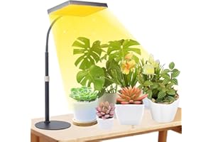 FECiDA Scrivania Lampada per Piante, Grow Light LED 200W, luce di coltivazione a UV-IR spettro completo, Interruttore On/Off e funzione Daisy Chain
