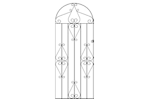 FENCING & GATES & FIREPLACES Classic Tall Metal Scroll Garden Gates 838mm GAP X 1791mm High galvanised wrought iron swing gate CBZP41