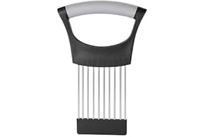 VIDSMOW 1PC Soporte para Cortar Cebolla, Acero Inoxidable Corta Verduras para Cortar y Almacenar, Cortador de LimóN, Utensilios de Cocina para Cebolla, Limón, Patata, Pepino