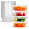 Supreme Select Deli Plastic Storage Containers with Lids [24 Sets] 8 Oz - Reusable Food Containers for Home & Business - Microwave & Freezer friendly - Dishwasher safe - Secure & Tight fitting Covers