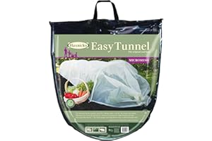 TIERRA GARDEN Haxnicks Easy Tunnel Micromesh Garden Tunnel | Ready To Use Fold Out Design Ultra Fine Netting Garden Tunnel | Plant Protection Cloche | Garden Pests Aphids Black Fly | L300 x W45 x H30 cm Etun100101