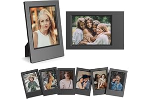 HIYQIN Cornici per Foto 2x3 - Confezione da 8 Cornici Compatibili con Fujifilm Instax 3” Pellicola - Cornice Piccola per Foto Portafoto Polaroid - Nero