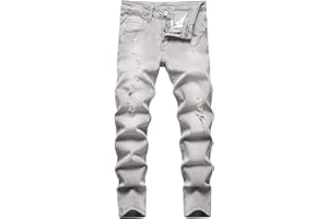 SEAUR Jeans da ragazzo 6 a 16 anni, slim fit, skinny, pantaloni neri, elasticizzati, cargo, chino, lunghi, estivi, invernali, tempo libero