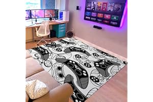 Keivvsh Gamer Area Rugs for Bedroom Boys Teens Kids Printed Game Gamepad Carpets All Saints' Day Gift for Kids Non-Slip Crystal Floor Polyester Gamer Decor Doormats - 40"x60"in