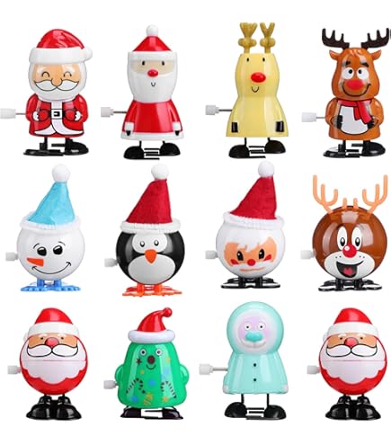 18 Stück Weihnachten Aufziehspielzeug - Lustige Figuren Für Weihnachtspartys