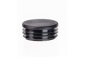EMFA Tappo alettato tondo 30 mm Nero 5 pezzi - Tappi a lamelle rotondi 30mm per tubo - Terminali in plastica protettivi 3 cm