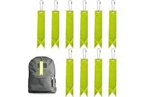 Smileshiney Reflectors for Night Walks, Pack of 10 Reflective Backpack Tags, High Visibility Safety Gear for Night Walking, Reflective Pendants, Bag Tags for