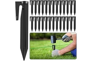 PANYI 100 Chiodi per Robot Tagliaerba,Accessori per Tosaerba Robotizzati,Plastica Picchetti di Fissaggio per Tosaerba,Picchetti di Montaggio del Cavo Perimetrale,per Collegare Cavi Laterali ai Prati