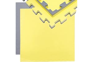 eyepower Tapis Puzzle de Fitness 90x90cm Protection Sol de Sport en Mousse EVA épais 20mm Extensible réversible