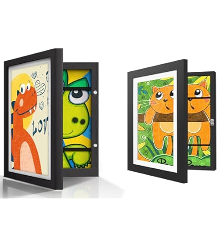 Cornice Porta Disegni Americanflat Per Bambini - 2 Cornici A4 Con Vetro Infrangibile - Foto 8