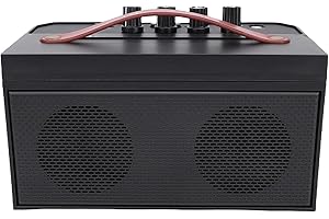 Fockety Haut-Parleur de Guitare 30 W, Ampli de Guitare électro-Acoustique avec Distorsion de Réverbération, Son Clair BT 5.0, Haut-Parleur Portable pour Entraînement Quotidien et