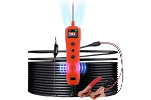 Bilkretstestare, 9V-30V DC testlampa strömkretsprob med LCD-skärm och ficklampa Elektrisk provare för bilar 0,3~70V spänning