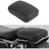 DREAMIZER Motorcycle Rear Seat Cushion with 8 Suction Cups for Bobber Sportster Softail Touring XL 883 1200 Cruiser Custom (N