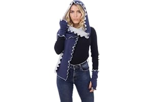 S DAL 1982 SARA SABELLA ISOLA D’ISCHIA Set Invernale da Donna, Sciarpa con Cappuccio & Guanti Senza Dita, Misto Viscosa, 2 Pezzi