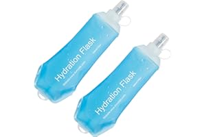 AXEN 500ML Soft Flask, TPU Foldable Running Hydration Flask, Soft Collapsible Water Bottle for Hydration Pack Cycling Marathon Running Hiking