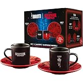 Bialetti Stranger Things 2 Fincan ve 2 Tabak Seti - Isıya Duyarlı Renk Değiştiren - Bulaşık Makinesinde Yıkanamaz - Her biri 