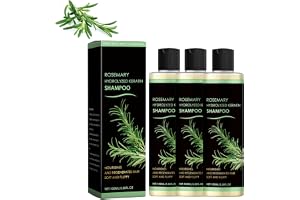 Rosmarin schampo för hårväxt, organiskt Rosemary Hair Growth-schampo med hydrolyserat keratin, naturligt stärkande schampo för fint hår, hårförtunning, för kvinnor och män (3 st)